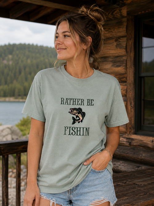 Rather Be Fishin Tee