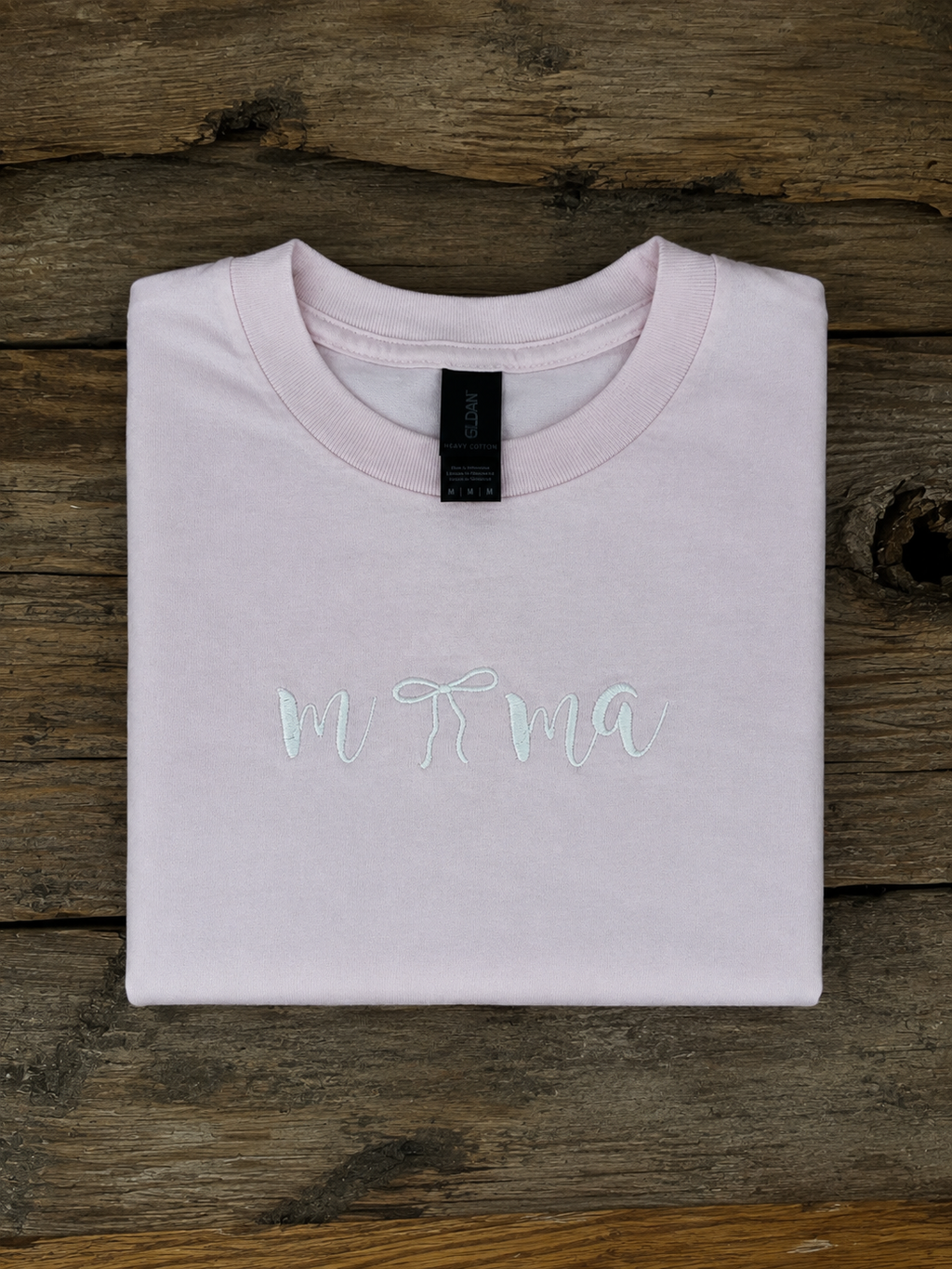 Light Blue and Light Pink Mama Bow T-Shirt